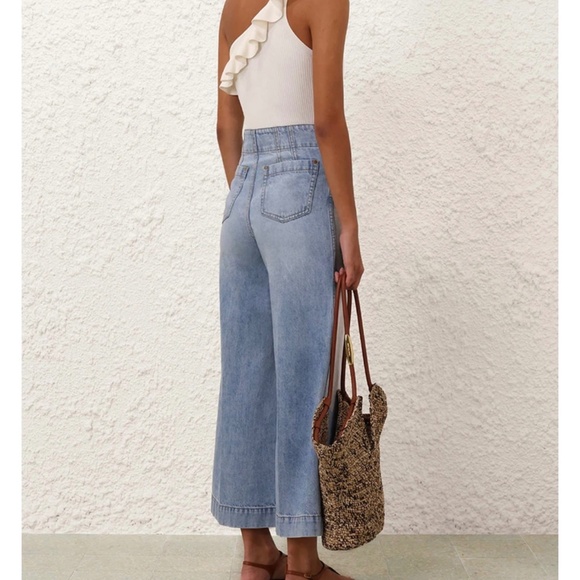 Zimmerman Lucky Cropped Flare Jeans - Picture 2 of 7